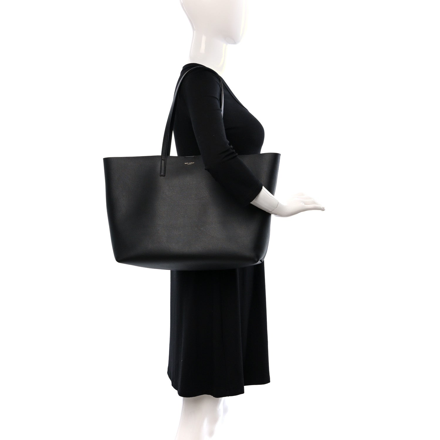 Saint Laurent Calfskin Large Shopping Tote Black 2 of 16