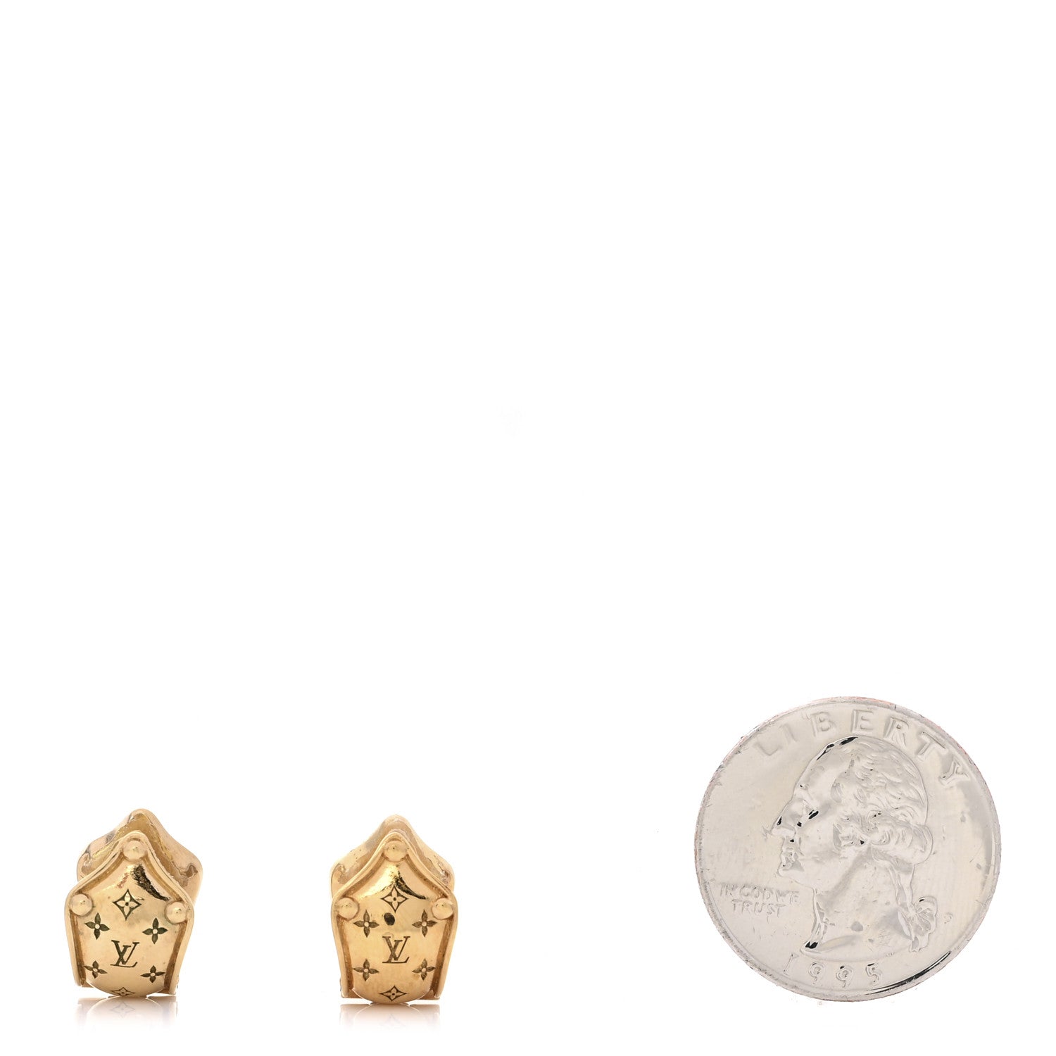 Louis Vuitton Nanogram Clip On Earrings 2 of 4