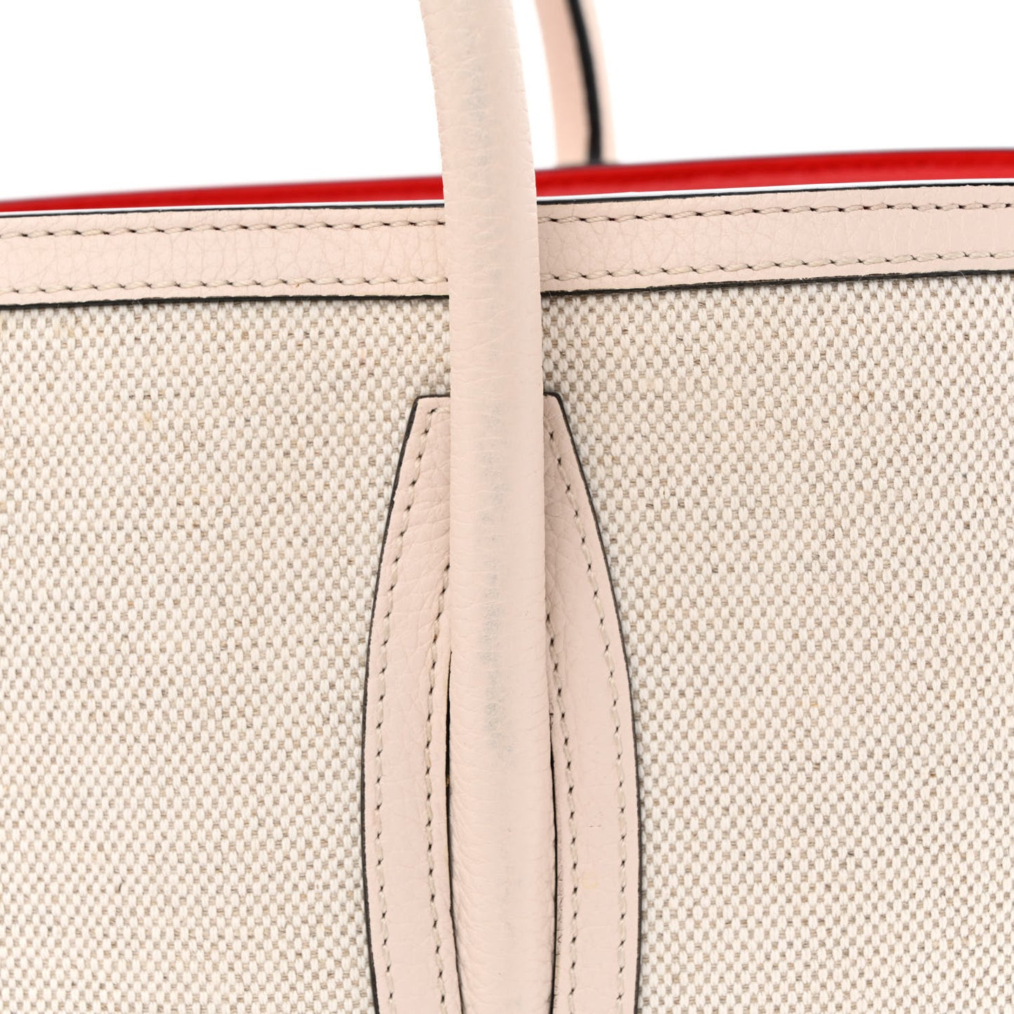 Canvas Spikes Loubinthesky Medium Paloma Ivory