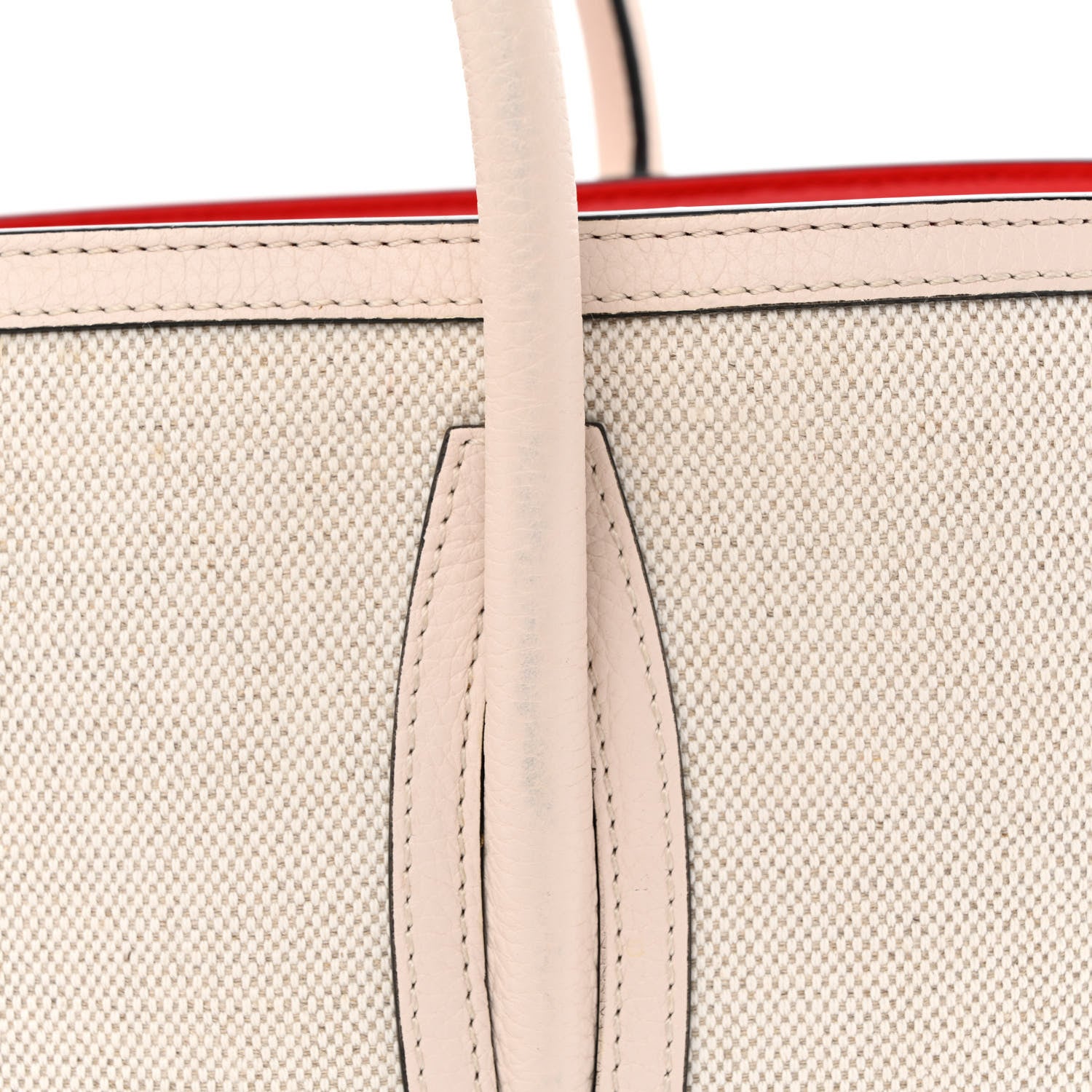 Christian Louboutin Canvas Spikes Loubinthesky Medium Paloma Ivory 18 of 18