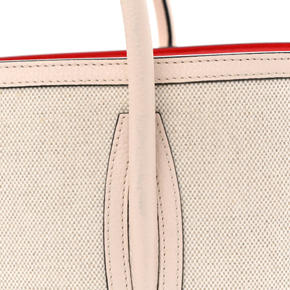 Christian Louboutin Canvas Spikes Loubinthesky Medium Paloma Ivory 18 of 18