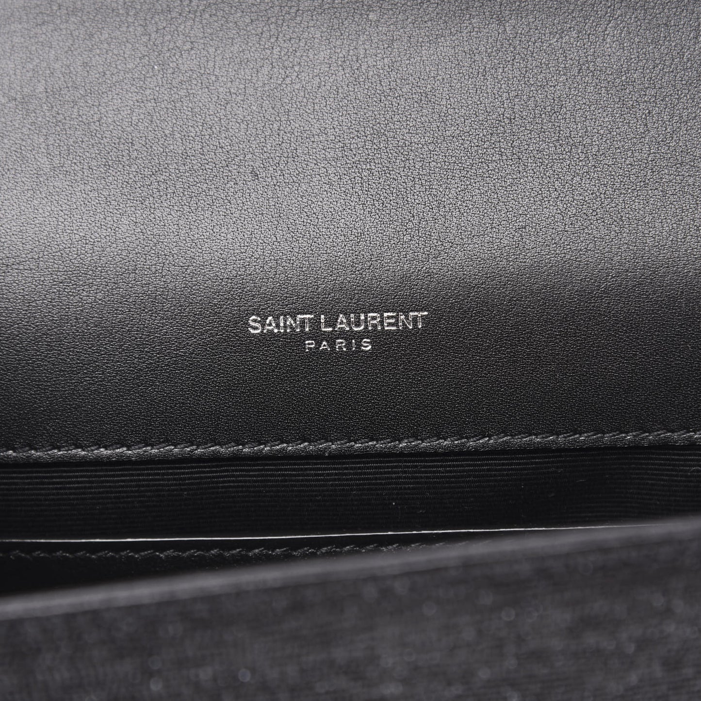 Calfskin Lizard Embossed Small Classic Monogram Kate Tassel Satchel Black