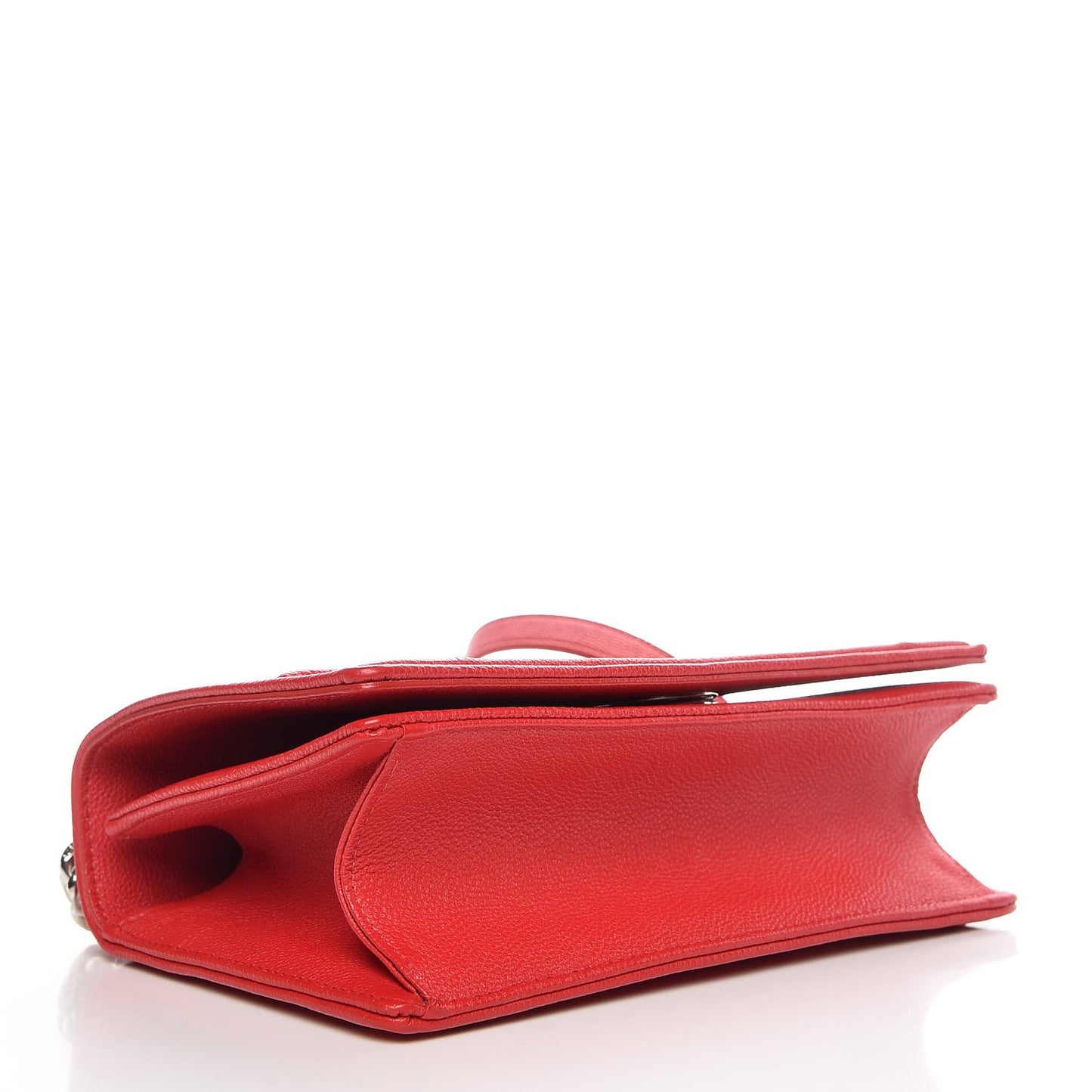 Grained Calfskin Medium Diorama Flap Bag Red