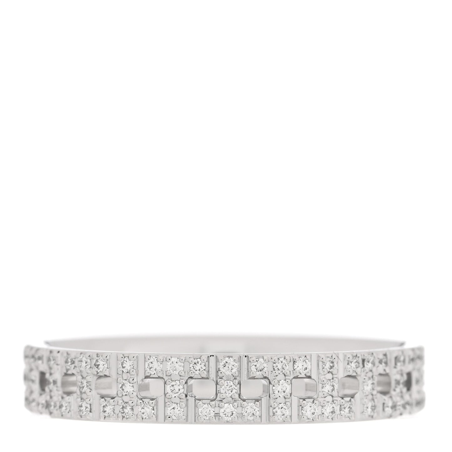 18K White Gold Diamond T True Narrow Band Ring 54 7