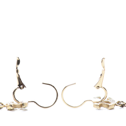 Chanel Resin Crystal CC Drop Earrings Gold 3 of 4