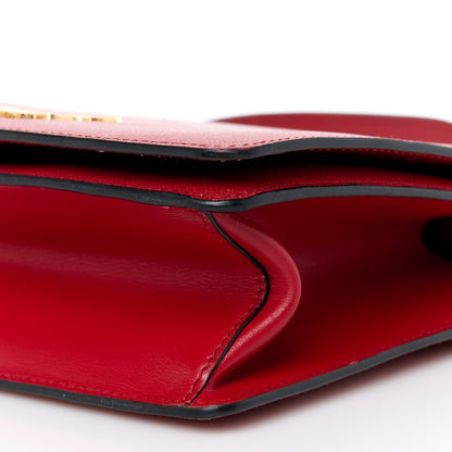 Prada Saffiano Chain Shoulder Bag Fuoco 10 of 11