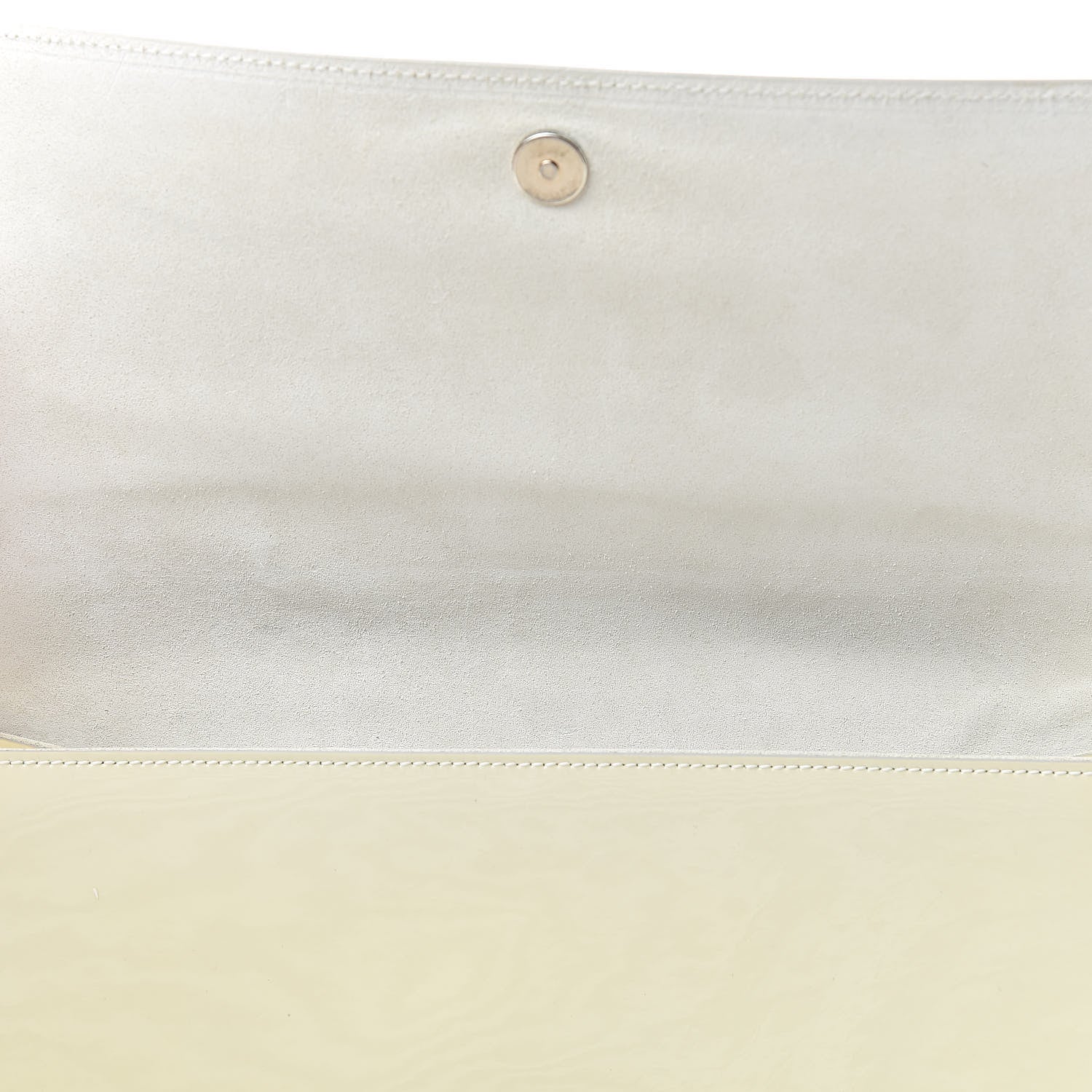 Saint Laurent Patent Calfskin Ombre Monogram Large Belle De Jour Clutch Ivory Black 8 of 10