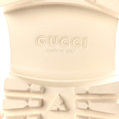Gucci Rubber GG Monogram Perforated Elea Platform 55mm Lug Sole Sandals 36 Mystic White 7 of 9