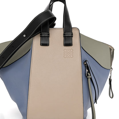 Loewe Grained Calfskin Small Hammock Shoulder Bag Blue Beige Multicolor 7 of 9