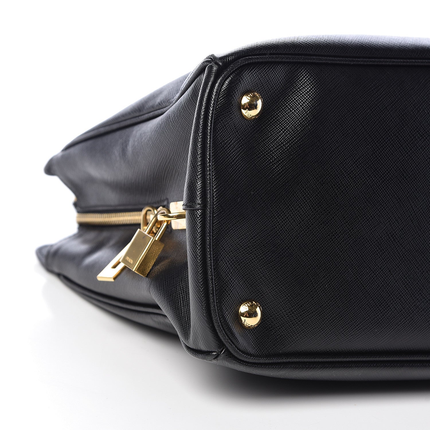 Prada Saffiano Lux Large Top Handle Open Tote Black 8 of 10