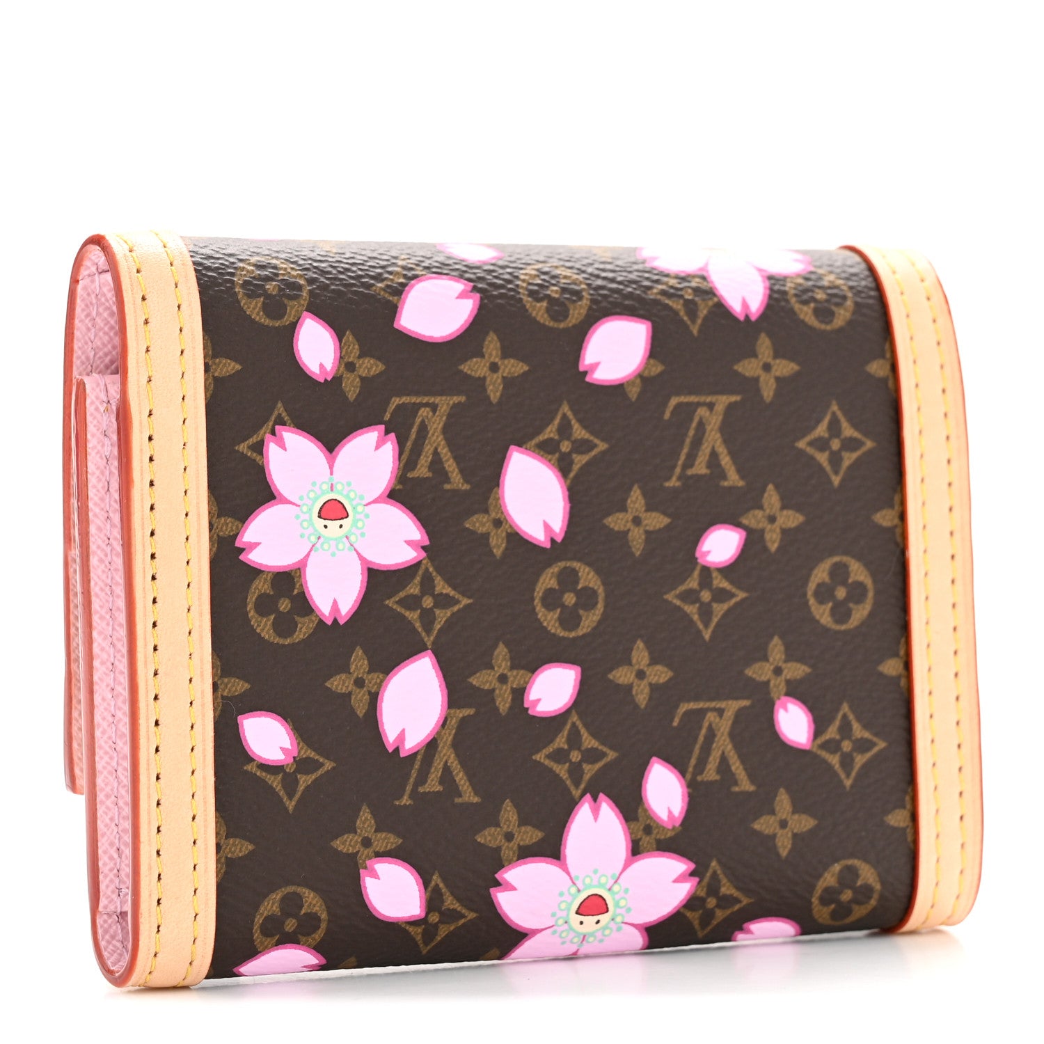 Louis Vuitton LV X TM Monogram Cherry Blossom Victorine Wallet Sakura Brown 6 of 14