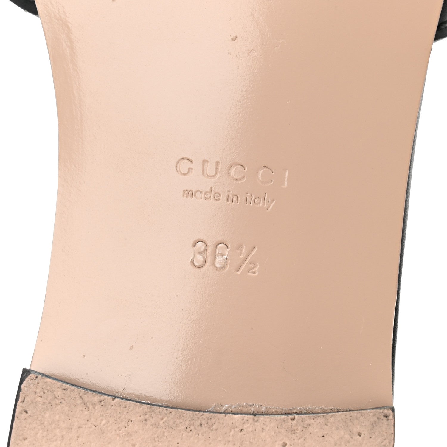 Gucci Cosmos Softy Calfskin Interlocking G Cut Out Slide Sandals 36.5 Black 7 of 10