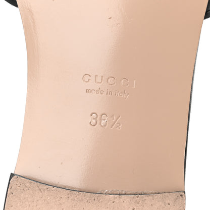 Gucci Cosmos Softy Calfskin Interlocking G Cut Out Slide Sandals 36.5 Black 7 of 10