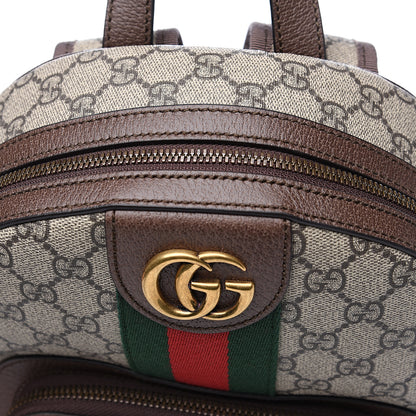 Gucci GG Supreme Monogram Calfskin Web Small Ophidia Day Backpack Beige Ebony New Acero 11 of 12
