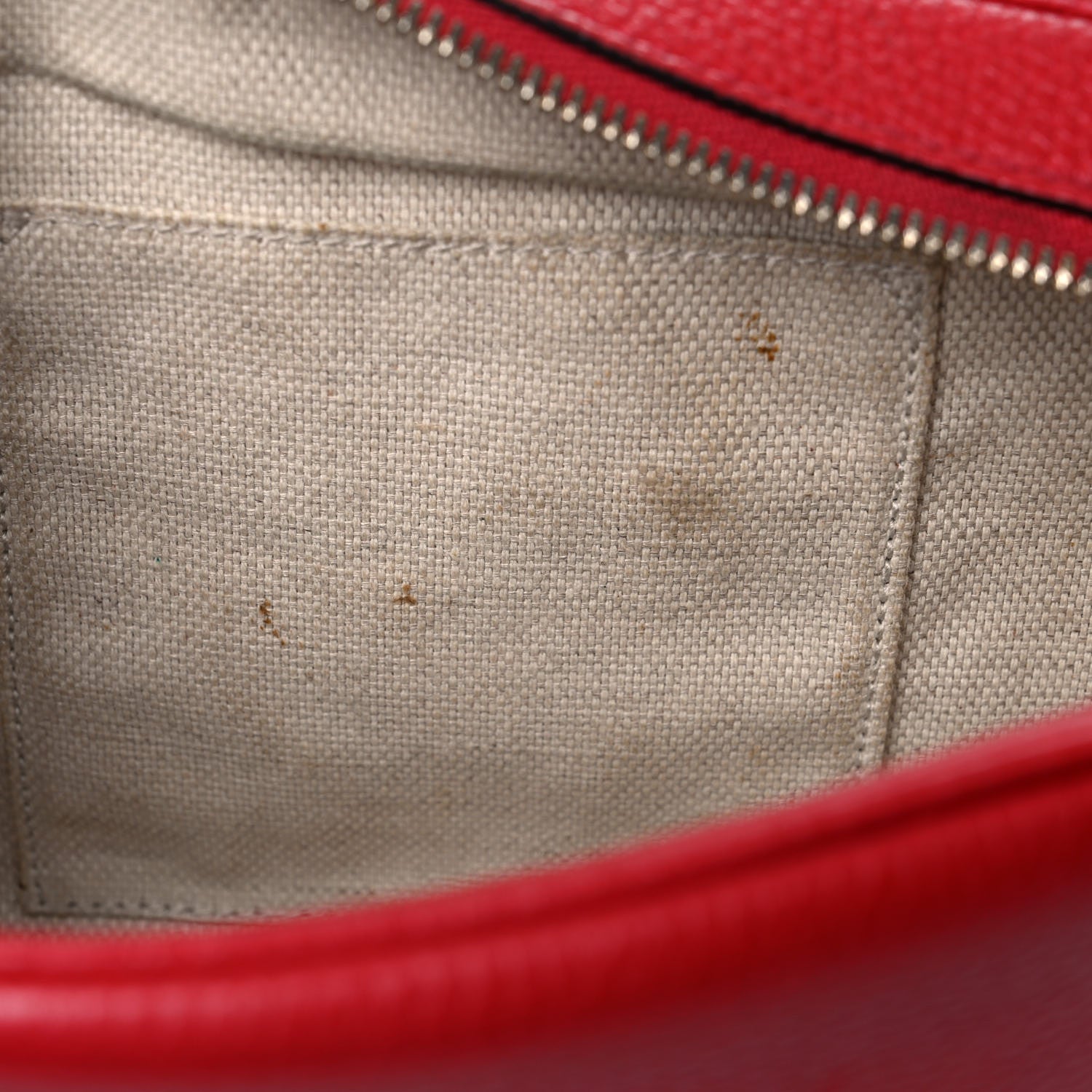 Gucci Pebbled Calfskin Small Soho Disco Bag Vibrant Red 12 of 14