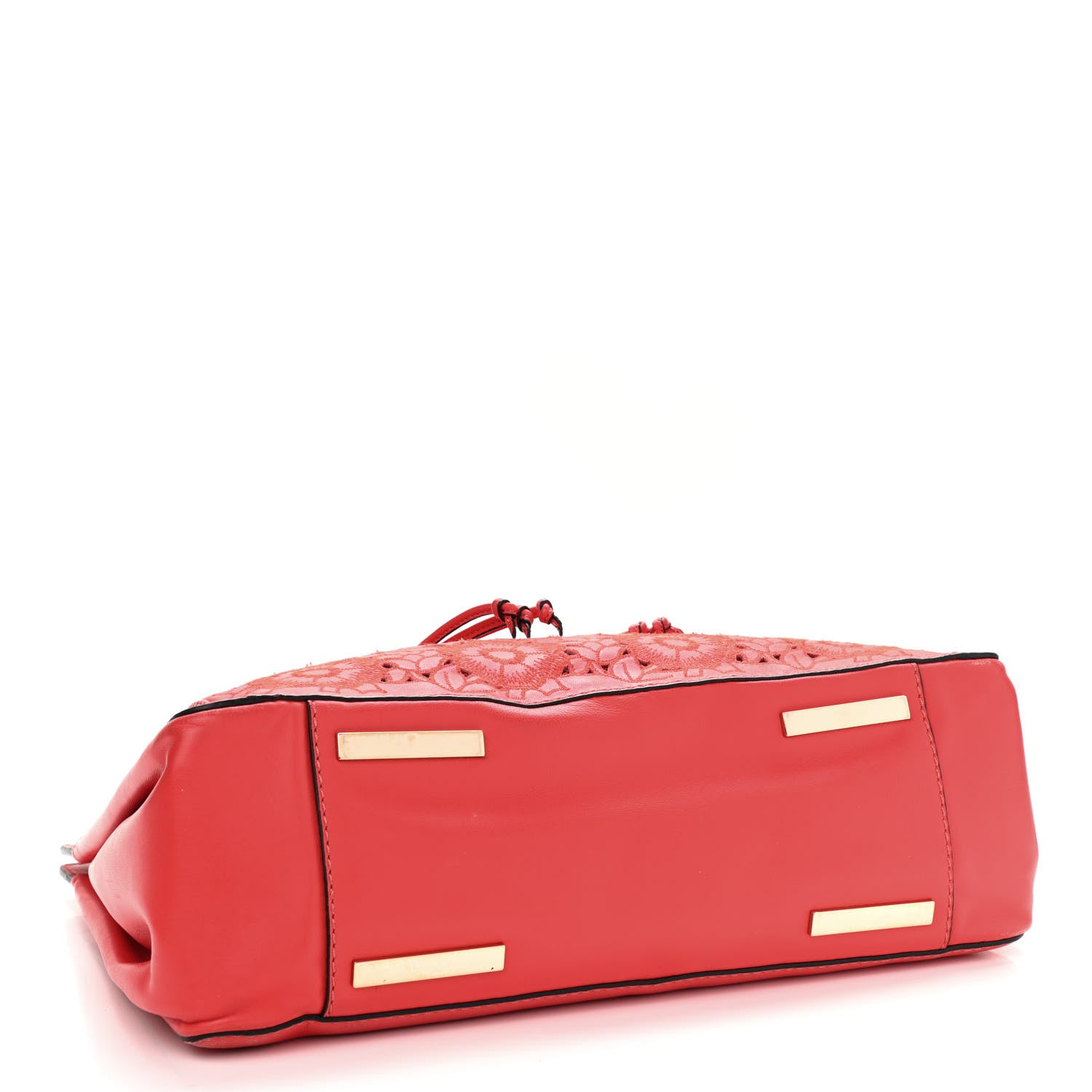 Valentino Garavani Vitello Lace Demetra Satchel Coral 4 of 13