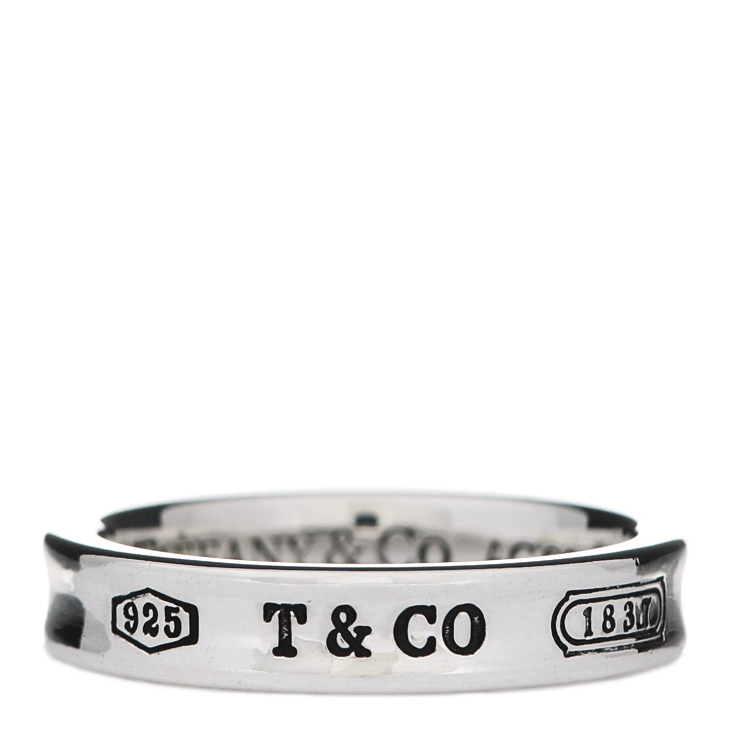 Sterling Silver Narrow 1837 Band Ring 53 6.25