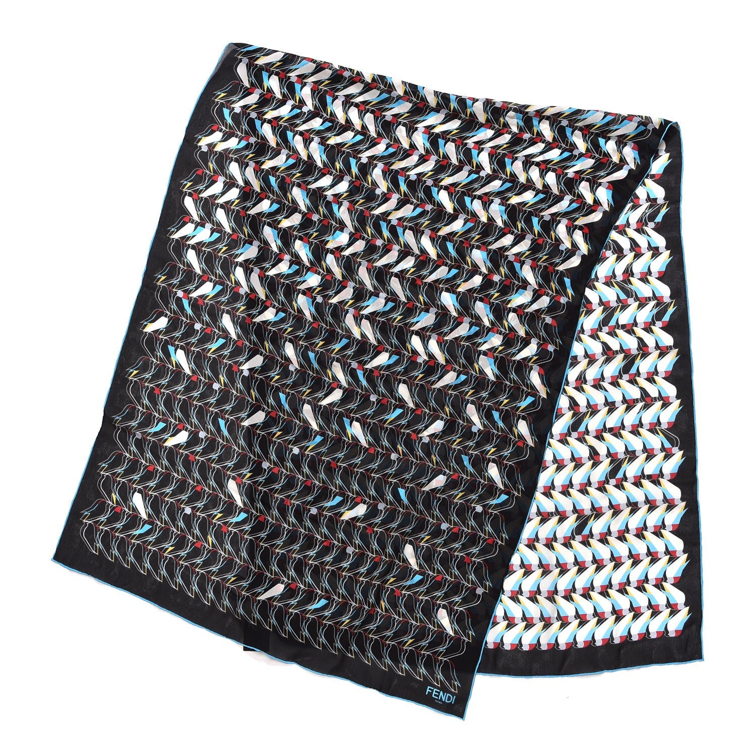 Fendi Silk QuTweet Stole Multicolor 3 of 6