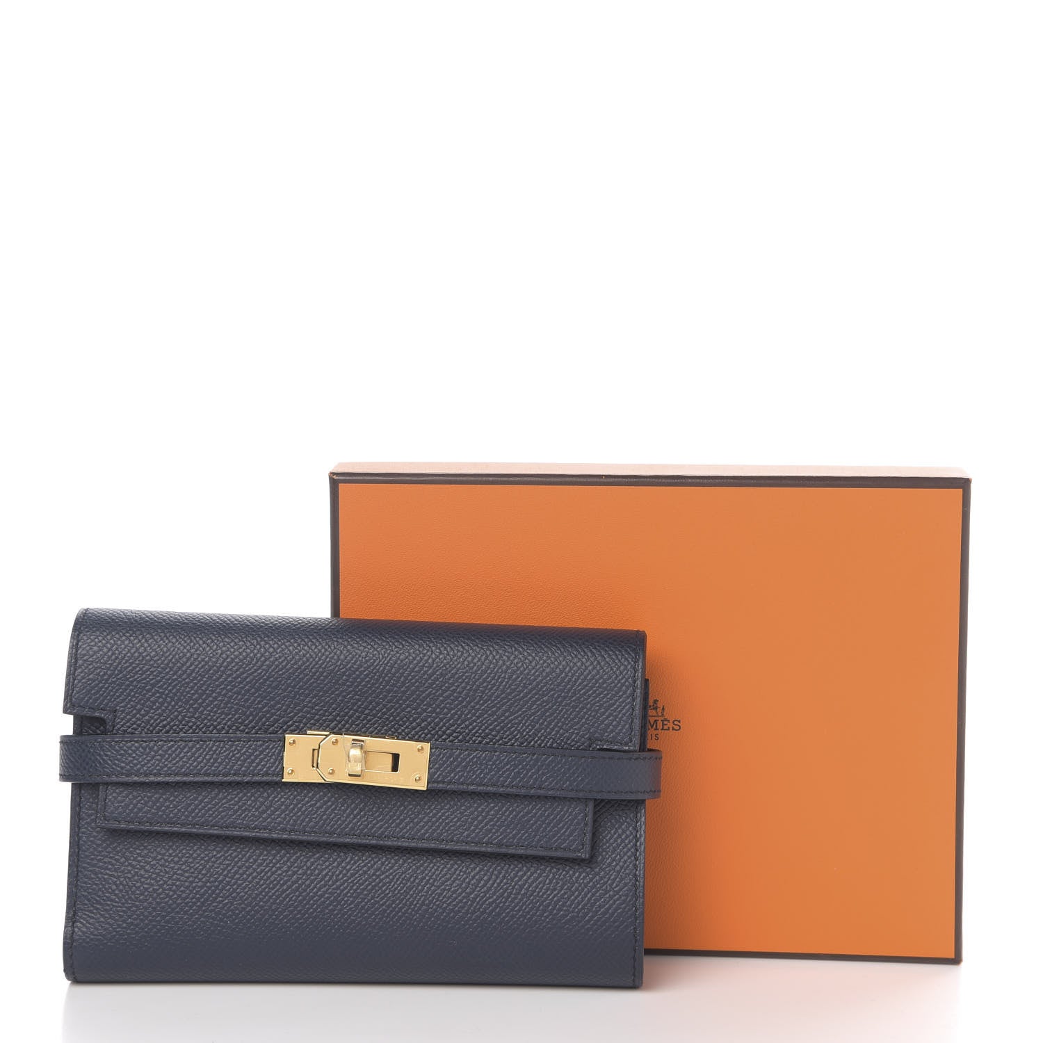 Hermes Epsom Medium Kelly Wallet Bleu Indigo 7 of 7
