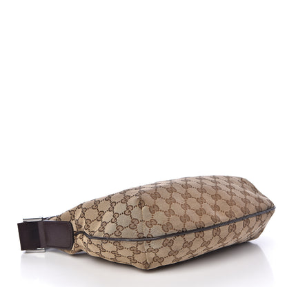 Gucci Monogram Medium Half Moon Hobo Dark Brown 4 of 15