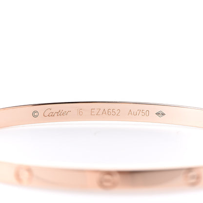 Cartier 18K Pink Gold Small LOVE Bracelet 16 4 of 6