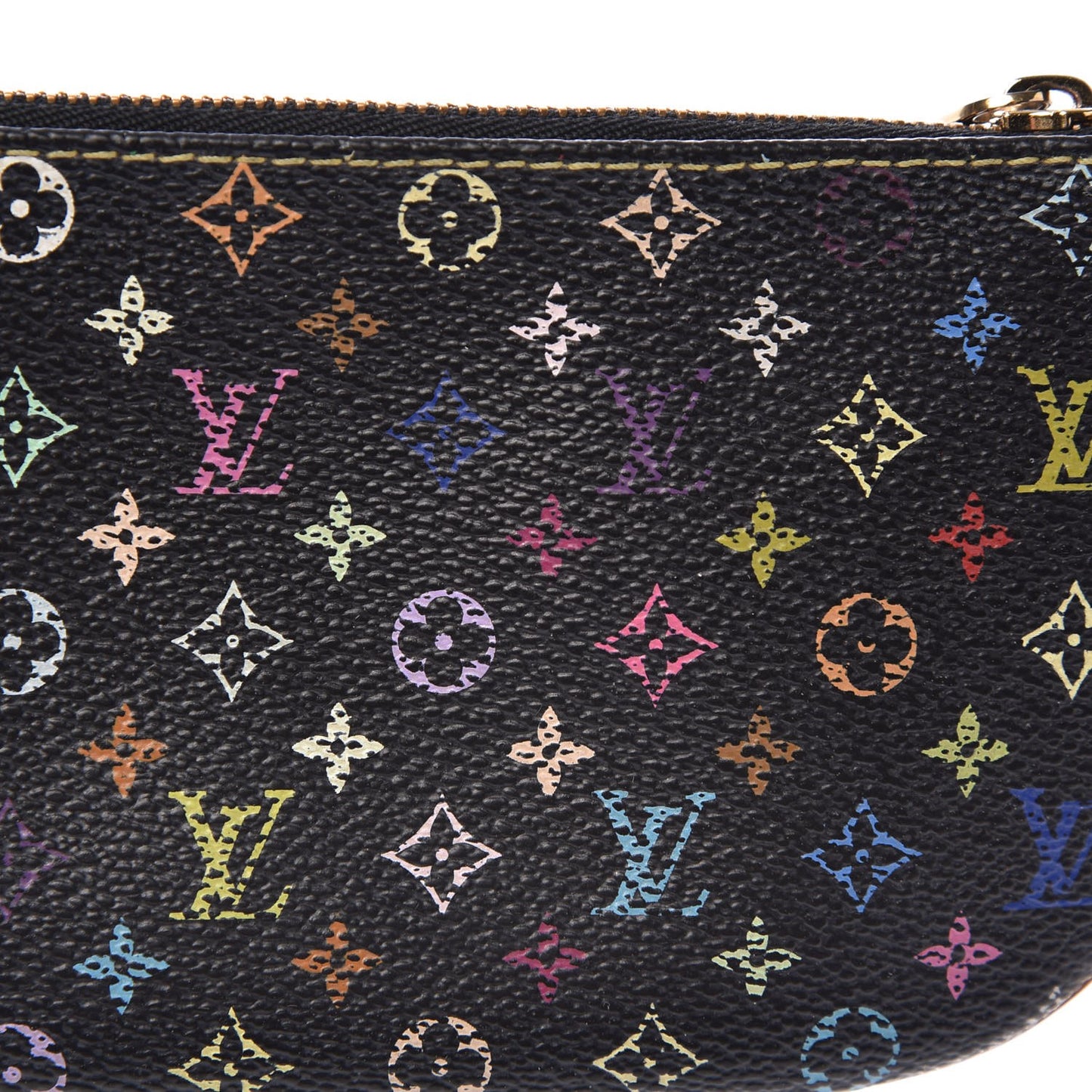 Monogram Multicolor Pochette Plate MM Black