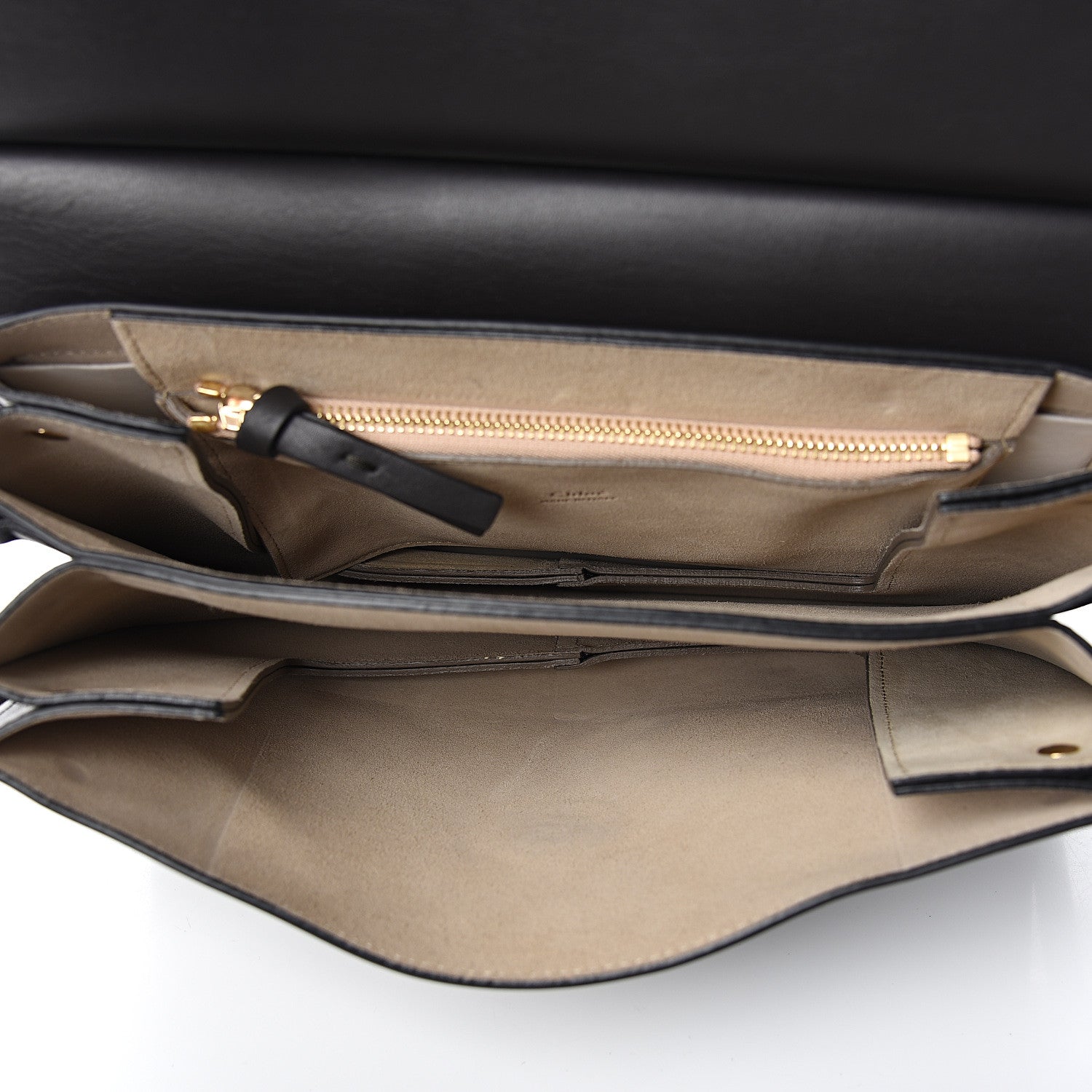 Chloe Suede Calfskin Medium Faye Shoulder Bag Carbon Grey 4 of 9