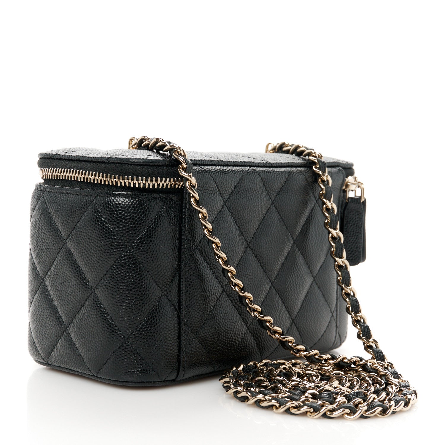 Chanel Caviar Quilted Small Vanity Case With Chain Black 2 of 10