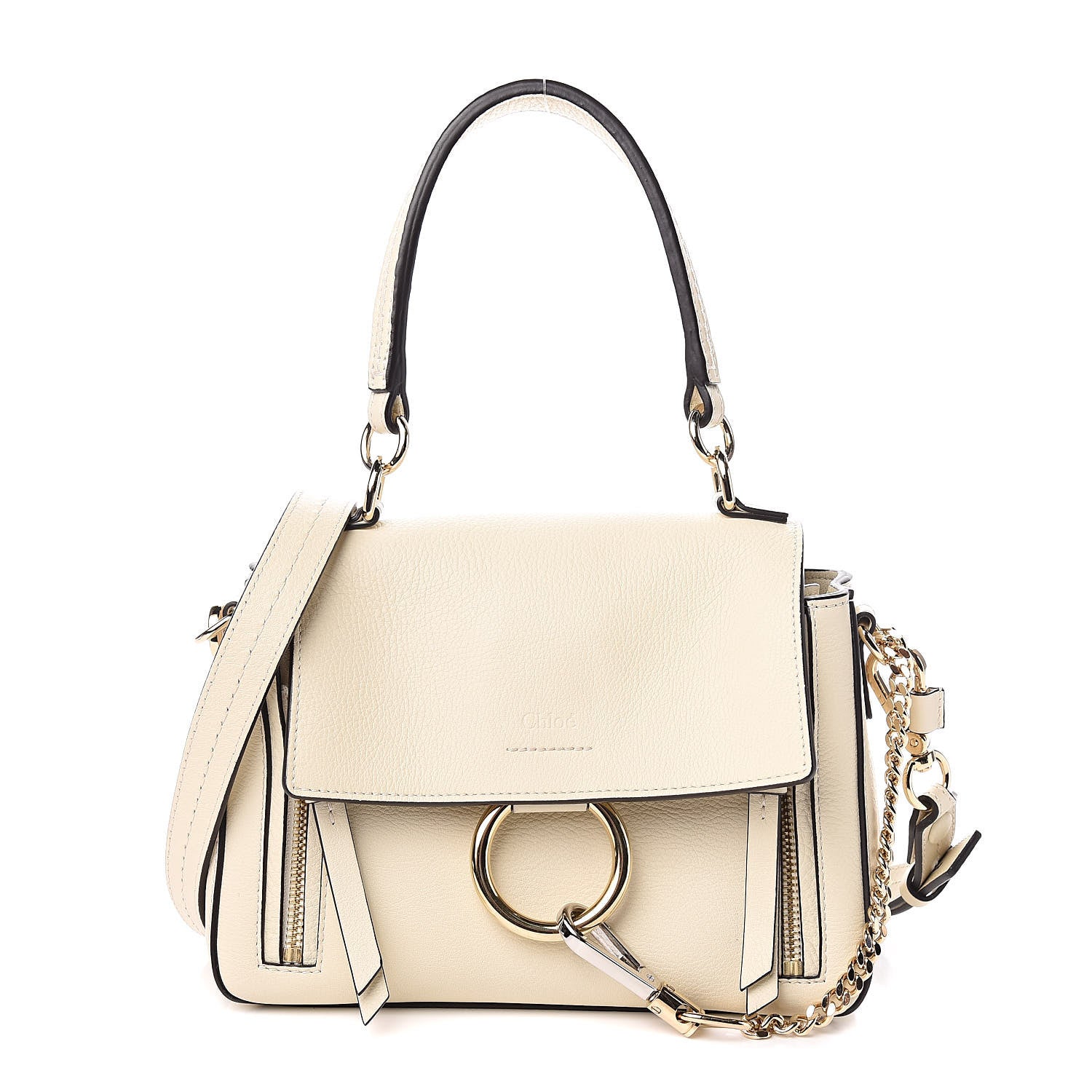 Chloe Calfskin Mini Faye Day Shoulder Bag Off White 1 of 9