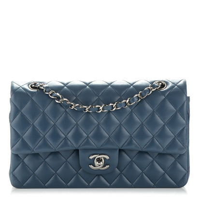 Chanel Lambskin Quilted Medium Double Flap Dark Blue 1 of 8