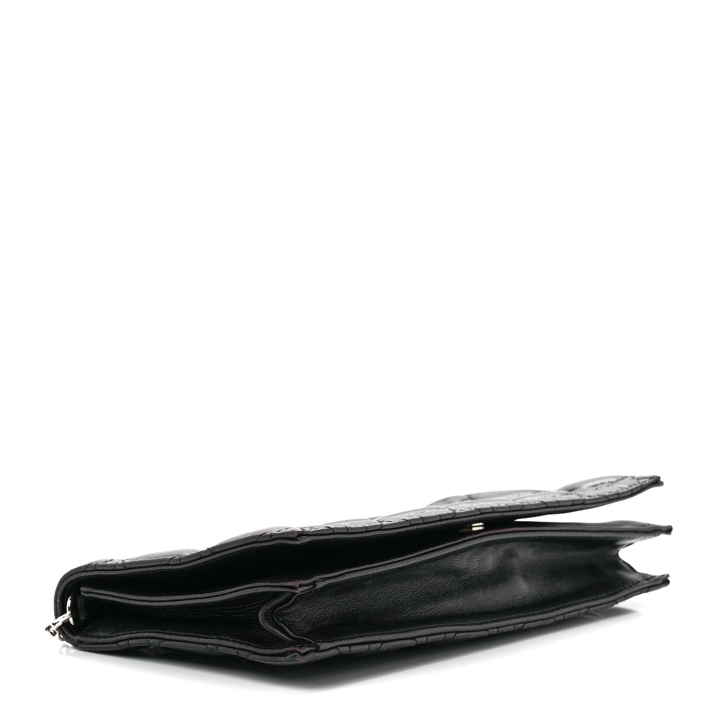 Lambskin Cannage Lady Dior Convertible Clutch Black