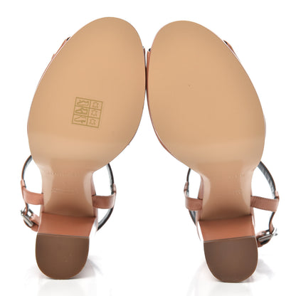 Hermes Goatskin Alesia Sandals 37 Rose Bubinga 5 of 8