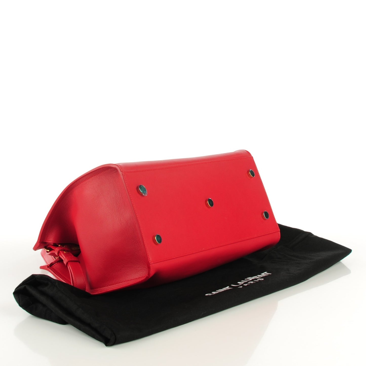 Calfskin Small Monogram Cabas New Red