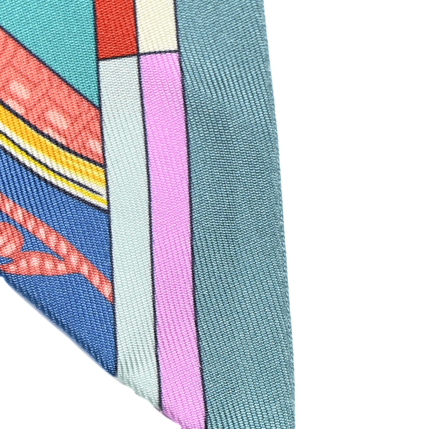 Hermes Silk Cavalleria d'etriers Twilly Celadon Bleu Vieux Rose 8 of 13