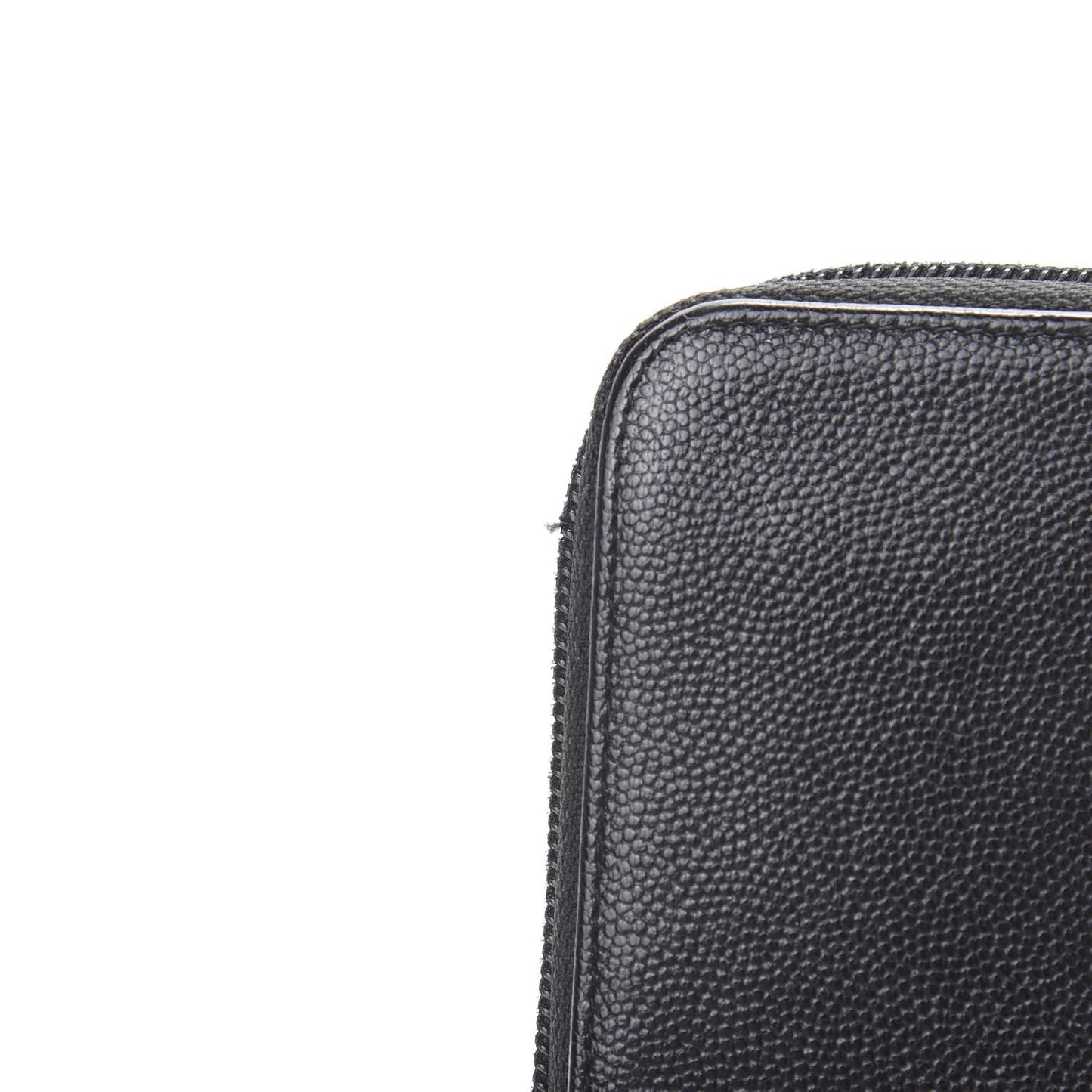 Caviar Large Timeless CC Zip Around Wallet Black