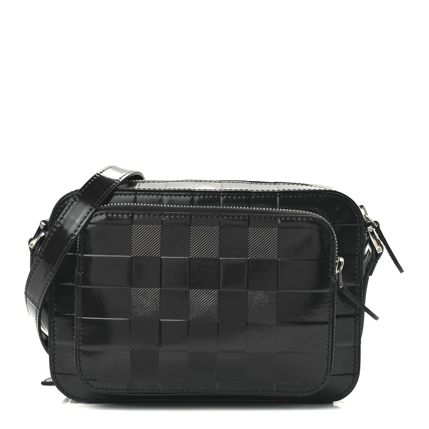 Patent Check Paddy Messenger Dark Charcoal Blue