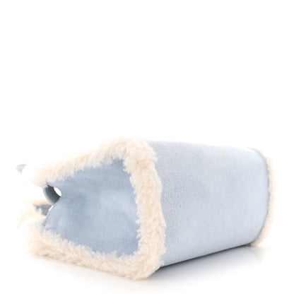 Telfar X UGG Suede Shearling Small Shopping Bag Blue 3 of 9