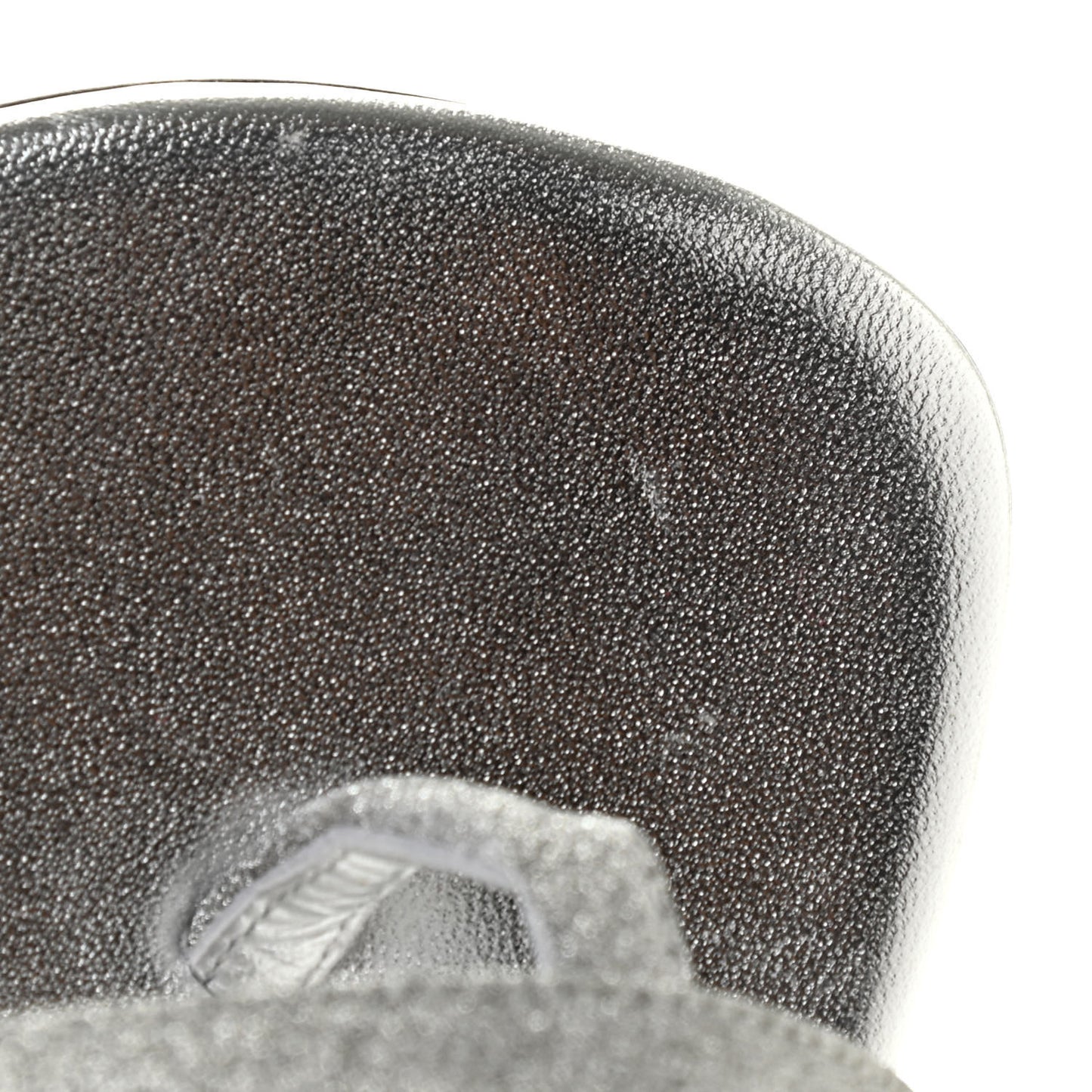 Glitter Calfskin Taralita 85 Thong Sandals 39 Silver