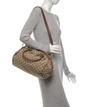 Gucci Monogram Medium Sukey Boston Brown 2 of 7
