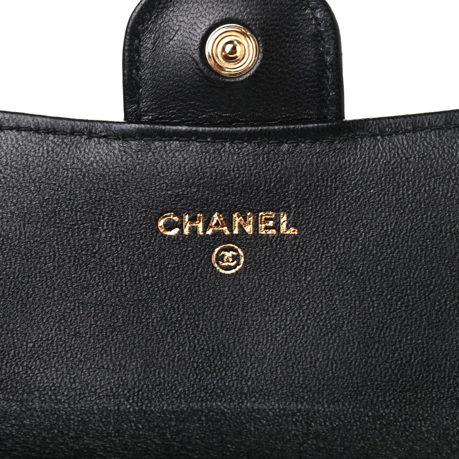 Chanel Lambskin Quilted Large Gusset Flap Wallet Black 5 of 8
