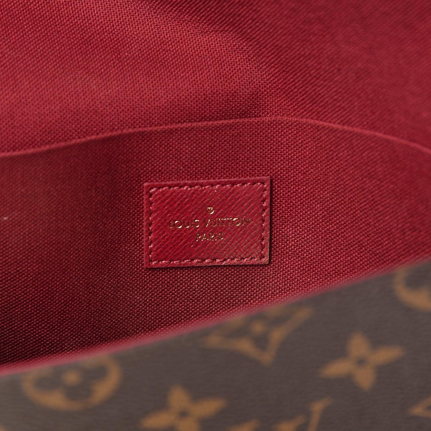 Monogram Pochette Felicie Chain Wallet Fuchsia