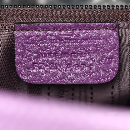 Salvatore Ferragamo Calfskin Large Sofia Satchel Purple 7 of 10
