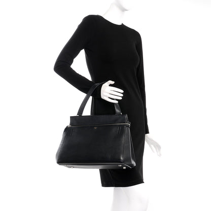 Celine Supple Calfskin Medium Edge Shoulder Bag Black 2 of 15