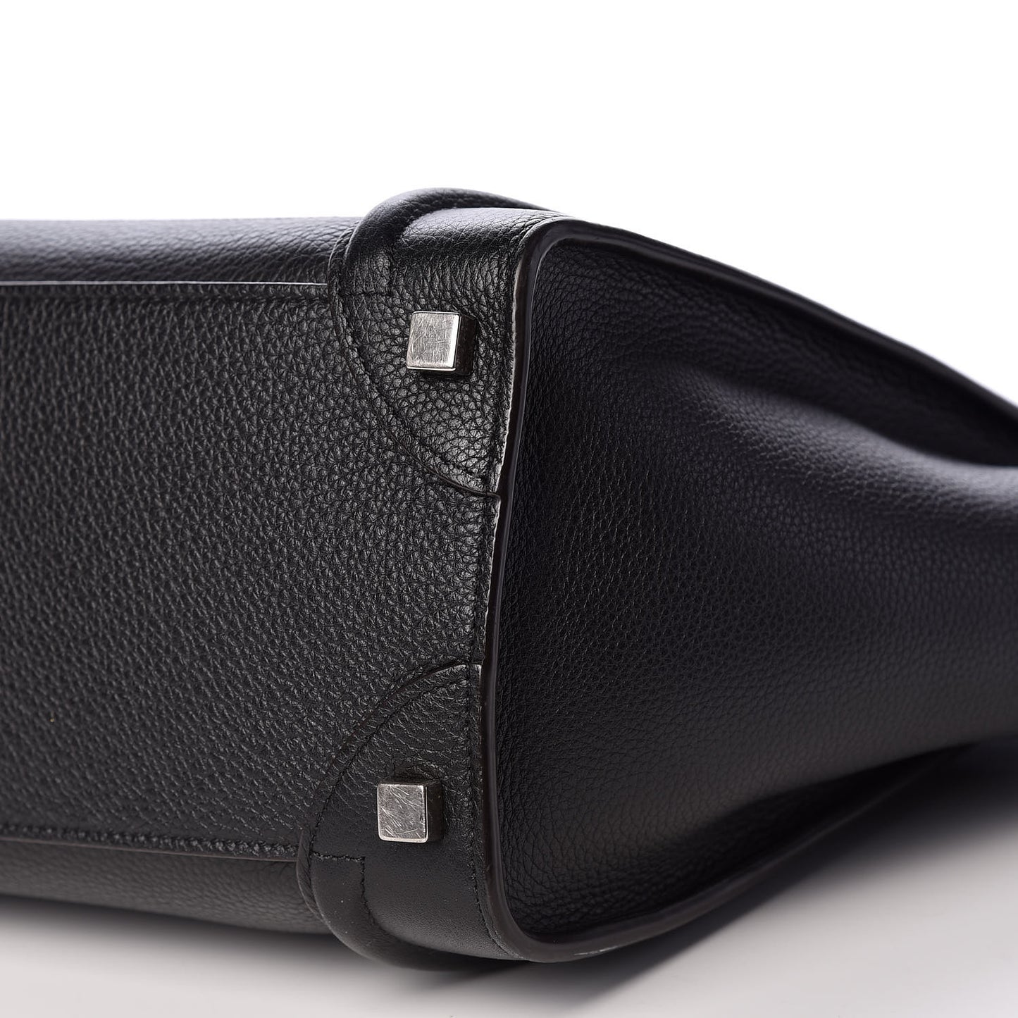 Drummed Calfskin Micro Luggage Black