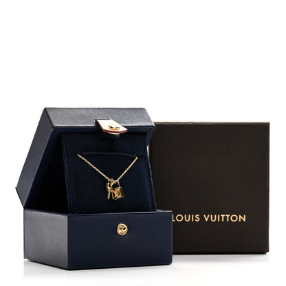 Louis Vuitton 18K Yellow Gold Lockit Key Pendant Necklace 5 of 5