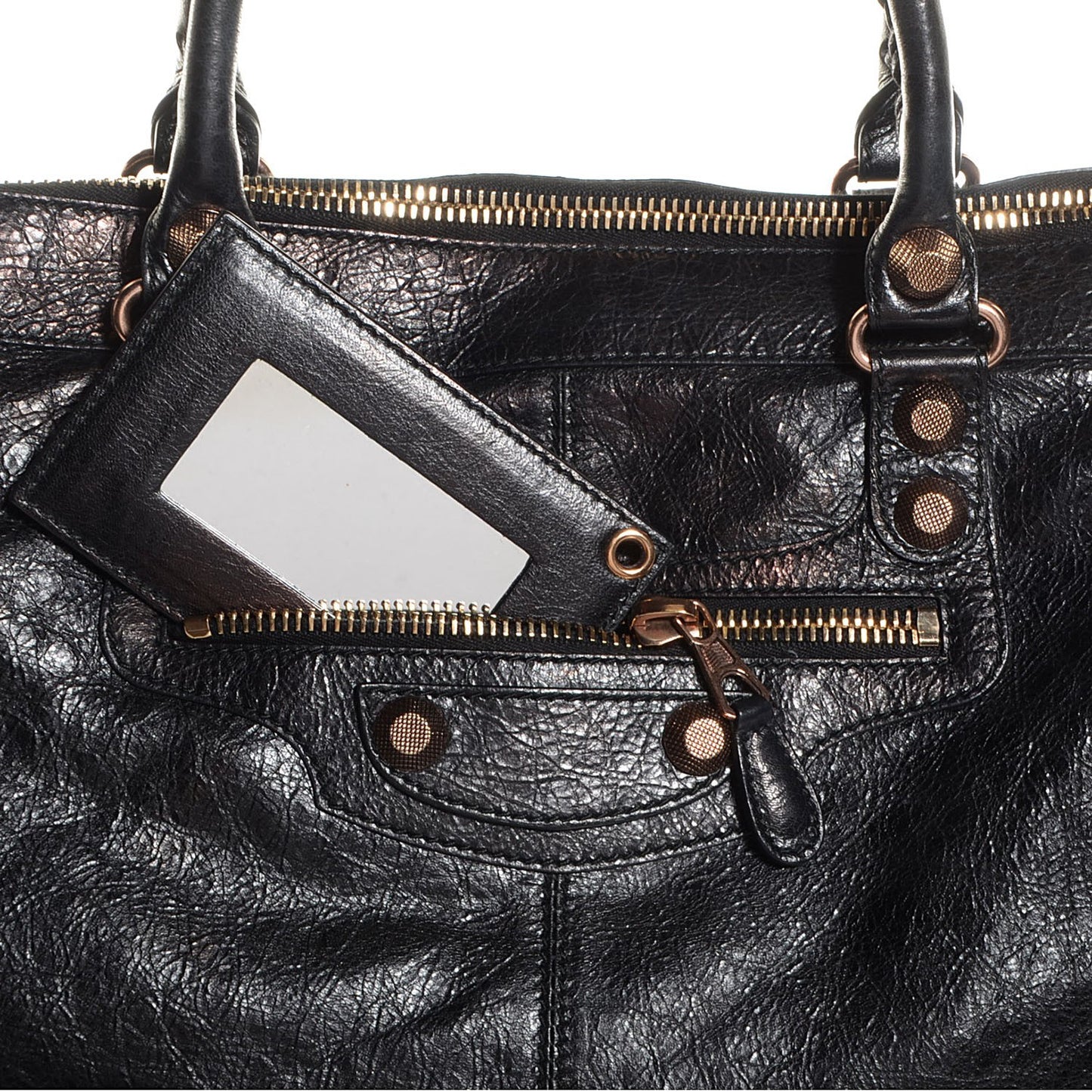 Agneau Giant 12 Rose Gold Hardware Work Black