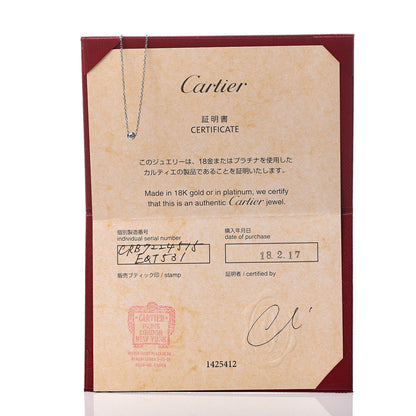 Cartier 18K White Gold Diamond XS D'Amour Pendant Necklace 8 of 8