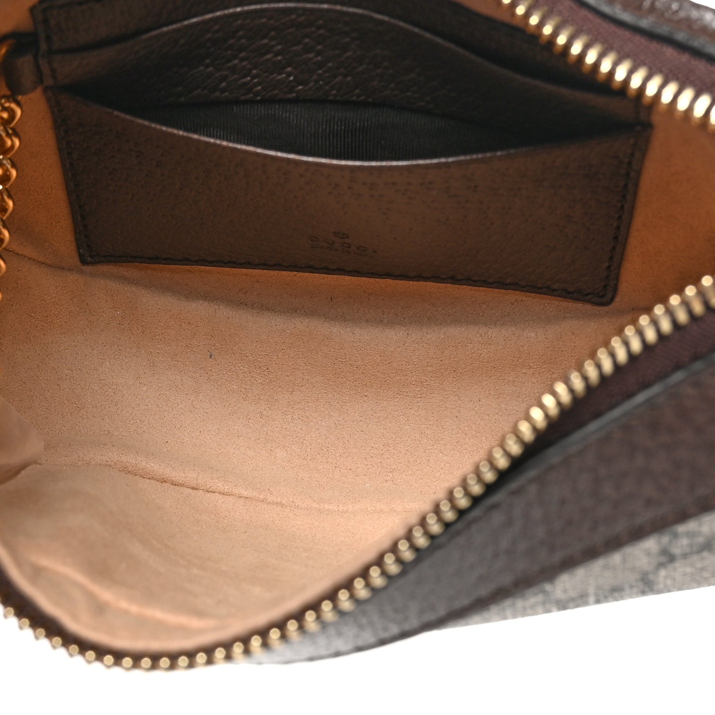 GG Supreme Monogram Textured Calfskin Web Mini Ophidia Half Moon Hobo Beige Ebony New Acero