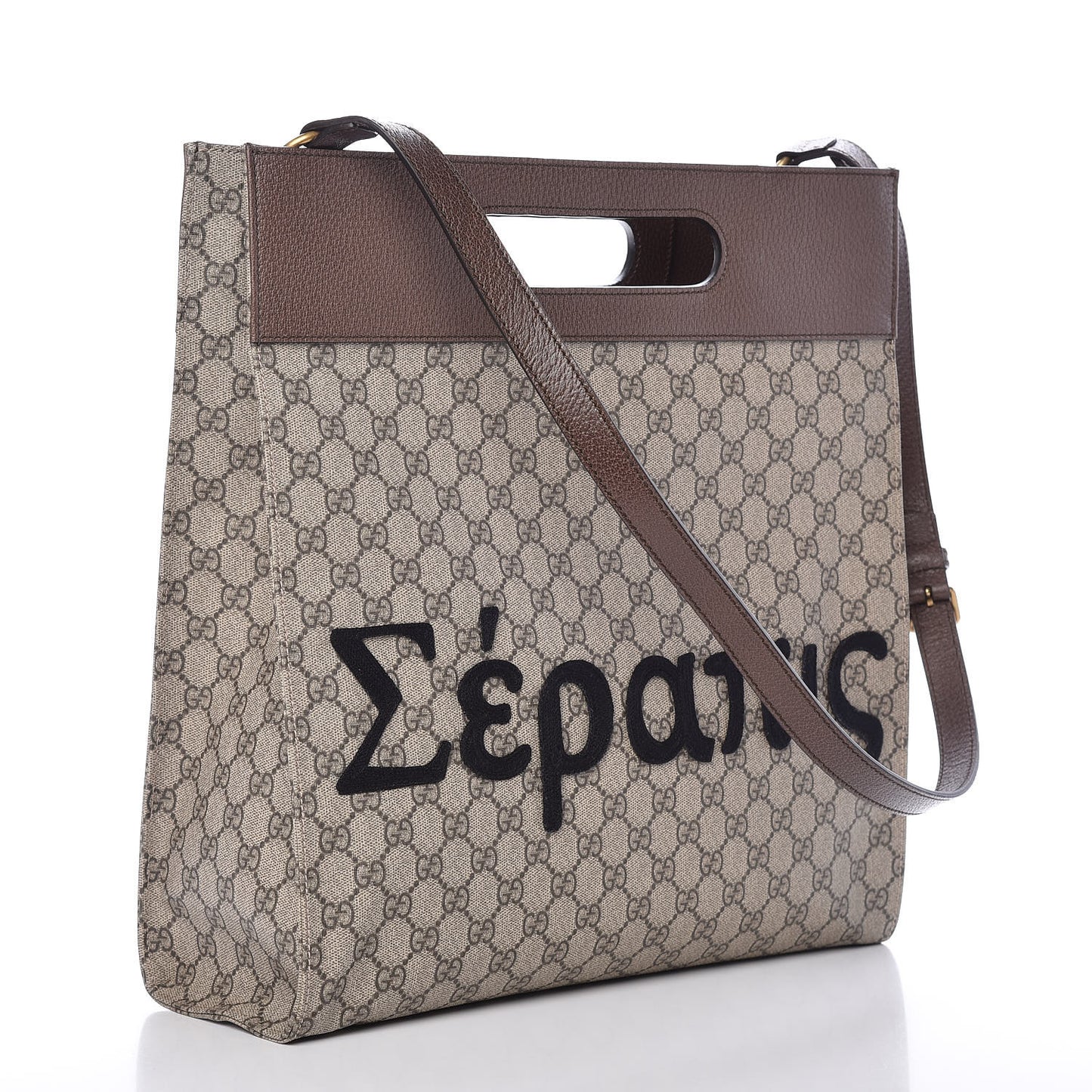 X DISNEY Soft GG Supreme Monogram Donald Duck Slip Handle Vertical Tote Beige New Acero
