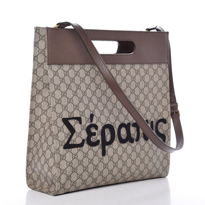 Gucci X DISNEY Soft GG Supreme Monogram Donald Duck Slip Handle Vertical Tote Beige New Acero 3 of 11